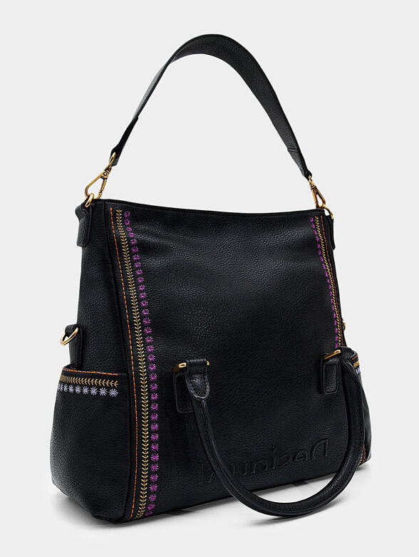 LOVERTY 2.0 black bag with multicolor embroidery - 4