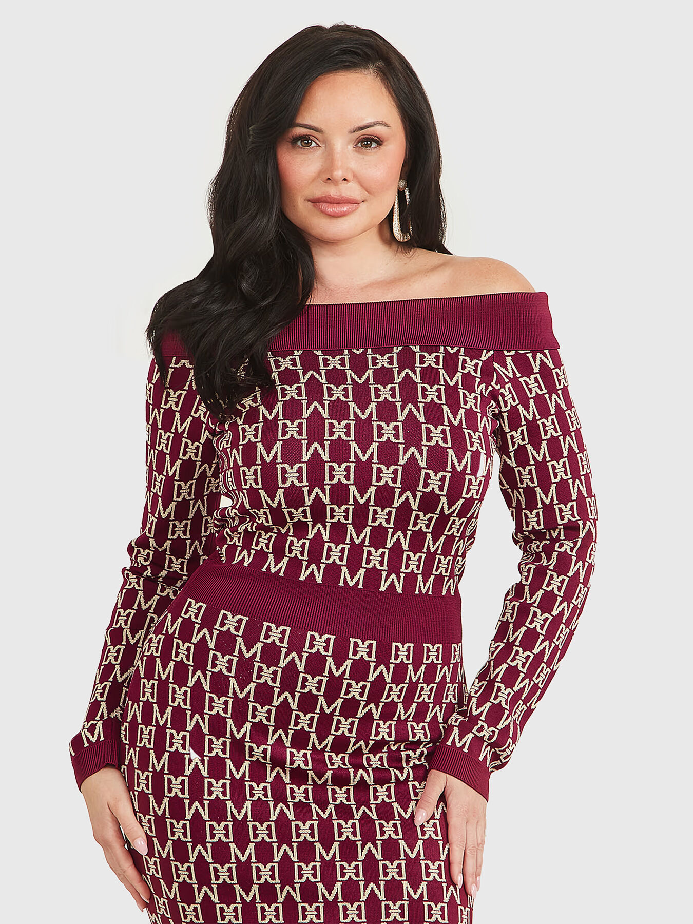 ANGELINA black dress with contrast print brand Marciano