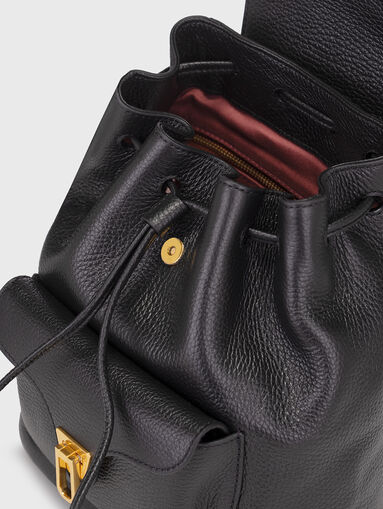 BEAT SOFT leather backpack in black - 5