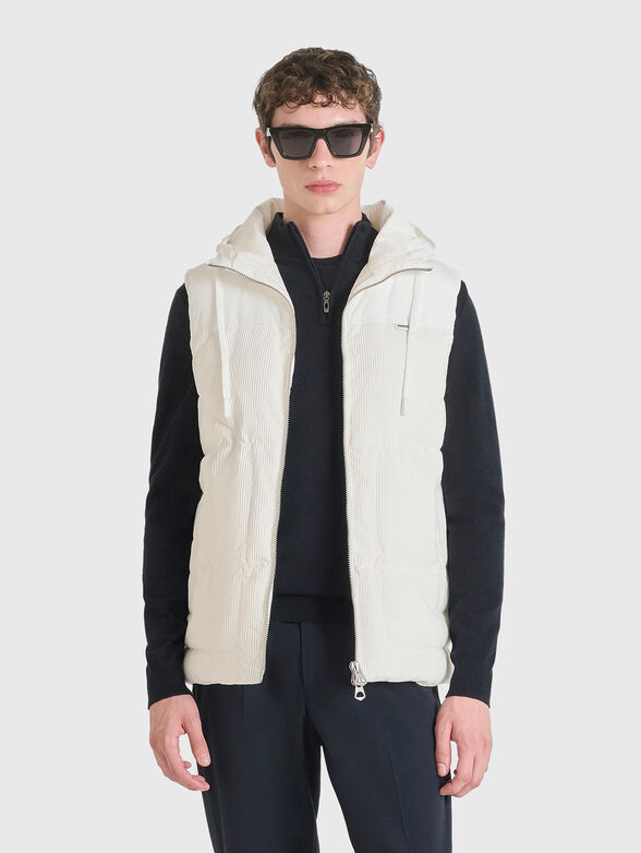 Padded vest with corduroy - 4