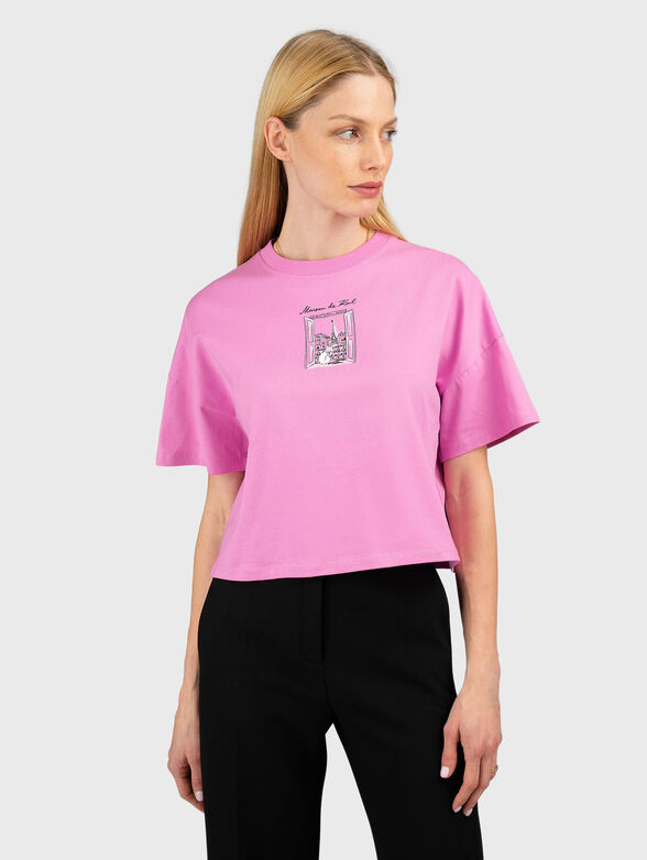 Short T-shirt with print - 1