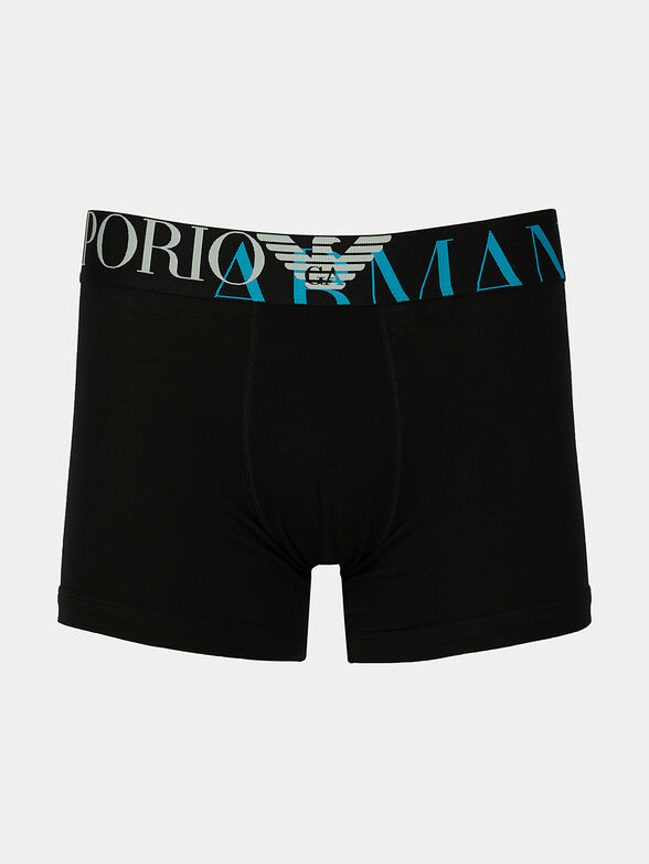 Boxer trunks with logo letterings - 1