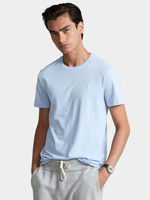 Cotton T-shirt with logo embroidery - 1