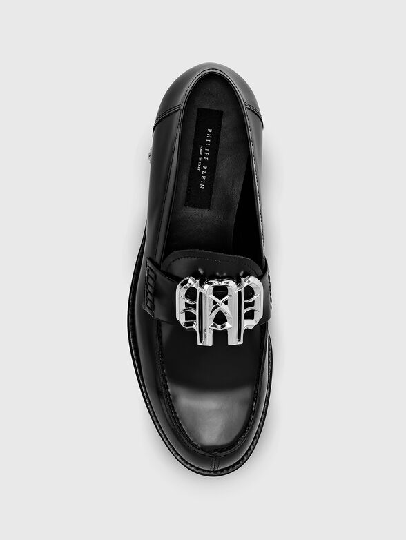 Leather loafers with metal accent - 4