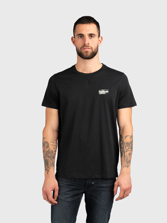 CHASE cotton T-shirt in black  - 1