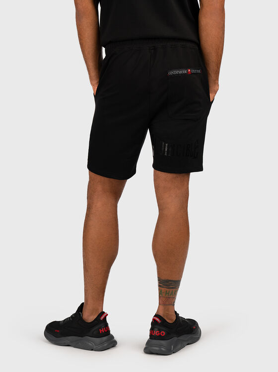GMSH017 printed shorts in black  - 2