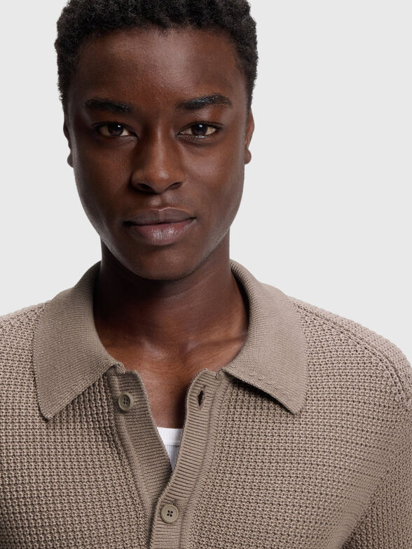 Cotton sweater with buttons - 4