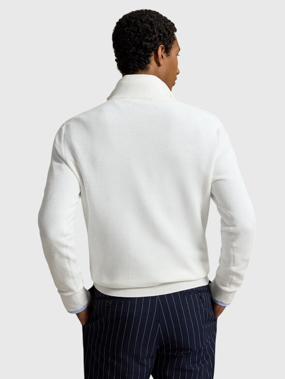 White cotton sweatshirt - 2