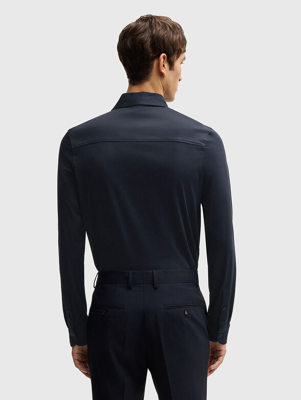 H-PAVER 17 black slim-fit cotton shirt - 3