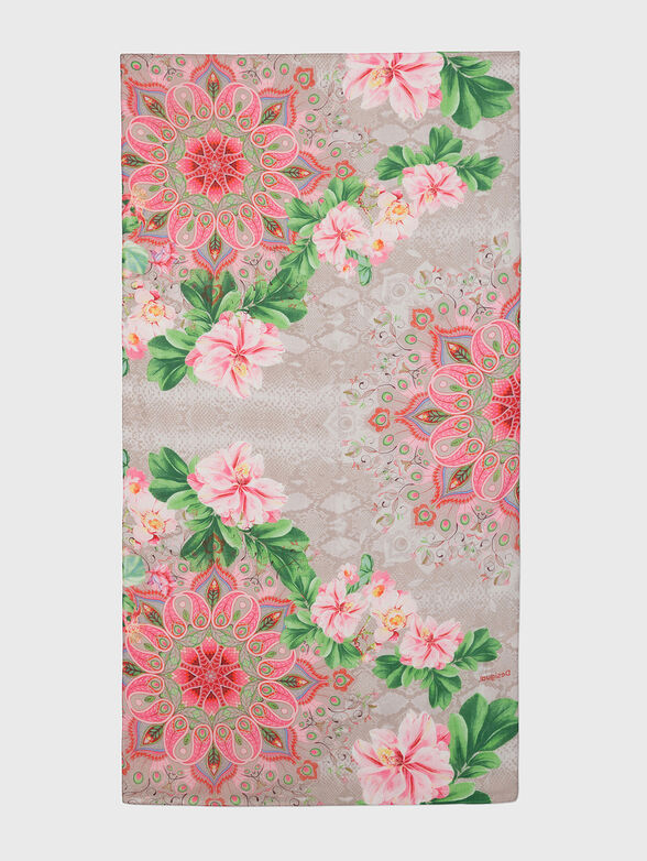 Scarf with floral print - 4