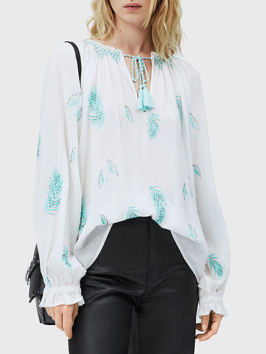 ZOE blouse with long sleeve and art details