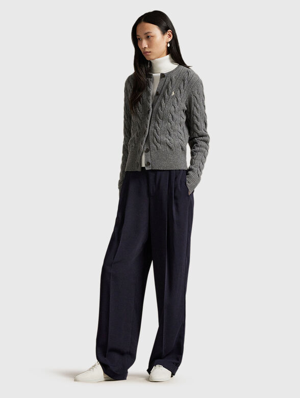 Knitted wool and cashmere cardigan - 2