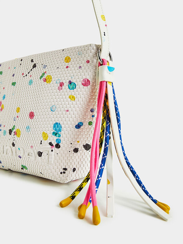 Crossbody bag with colorful paint splatter - 5