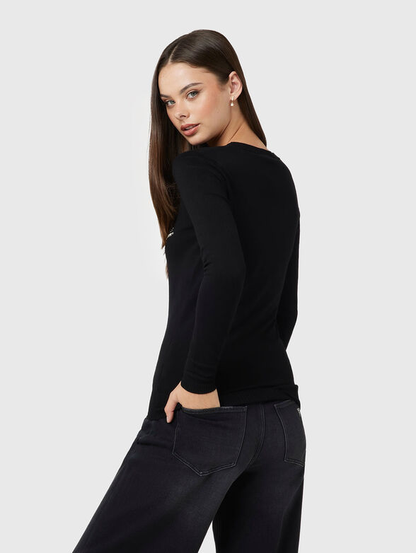 Sweater with contrasting logo embroidery - 3