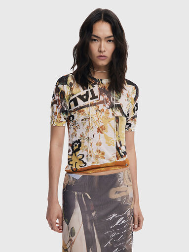 Midi skirt with print - 4