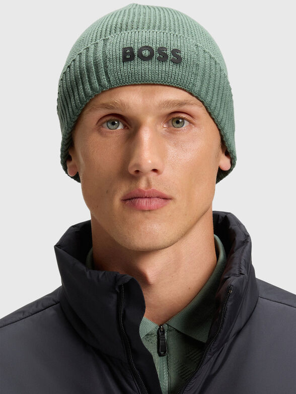 Knitted hat with accent logo - 2