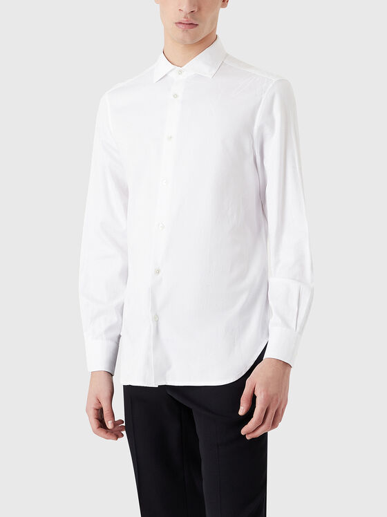 Бяла памучна риза  - 1