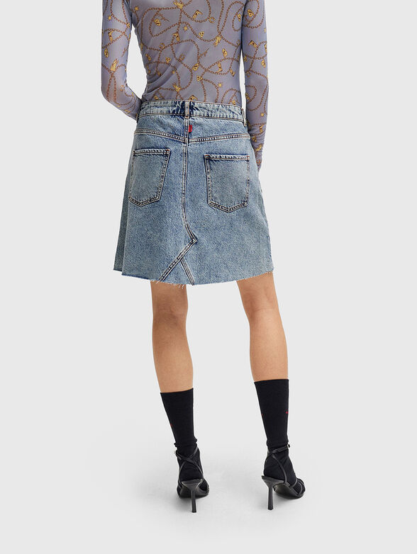 GALORI denim skirt with unfinished hem  - 2
