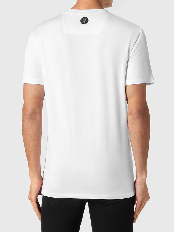 Crystal embellished T-shirt in black  - 3