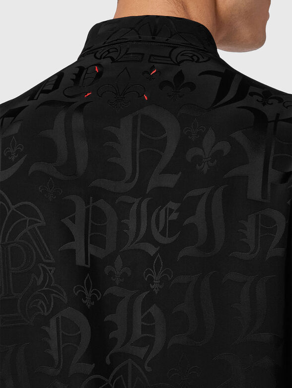 Logo print shirt in viscose - 4