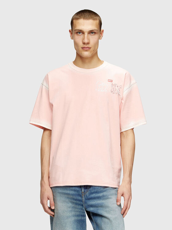 T-BOXT-T10 cotton t-shirt with accent print - 1