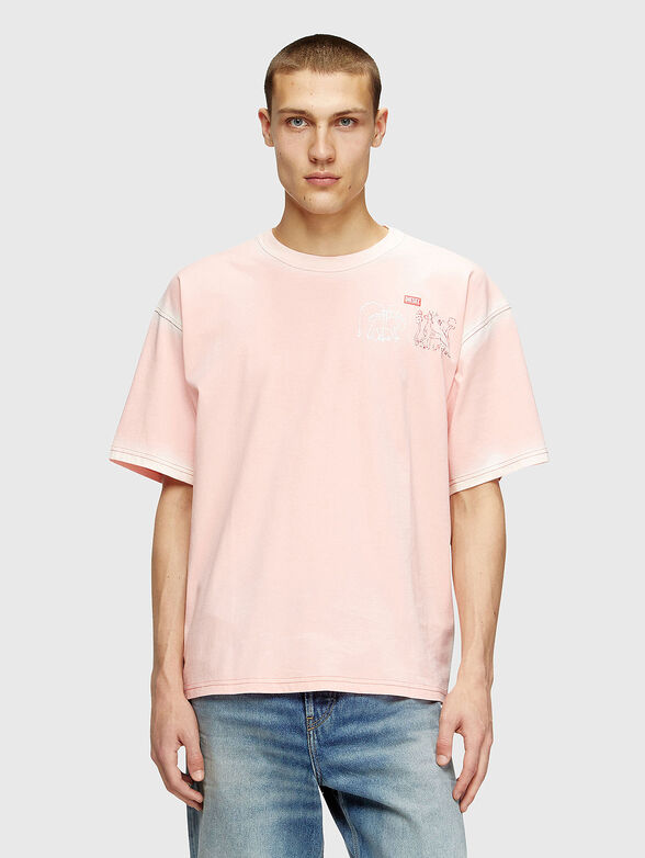 T-BOXT-T10 cotton t-shirt with accent print - 1