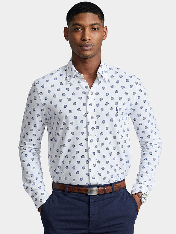 Shirt with floral accents - 1