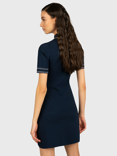 Contrasting stitching dress - 4