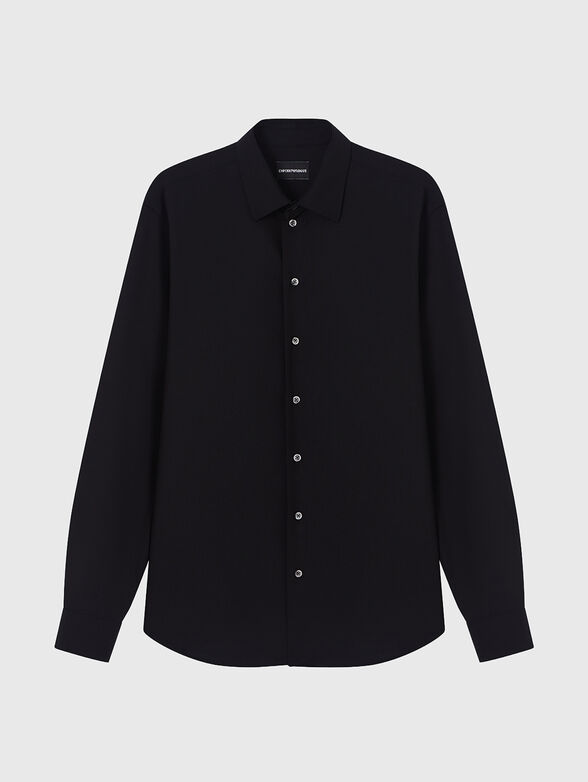 Black wool shirt - 1