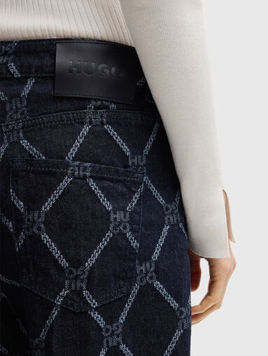 High waisted jeans with monogram logo - 2