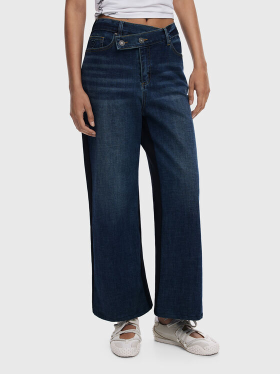 Sports pants with denim texture  - 1