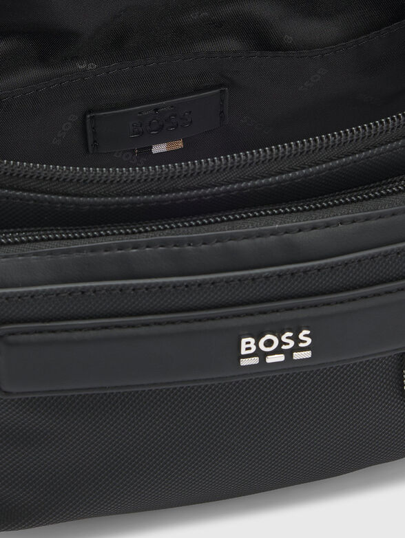 Black waist bag with logo - 4