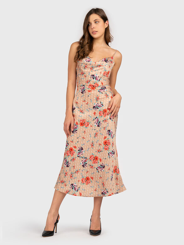 AKILINA midi dress with floral accents - 1