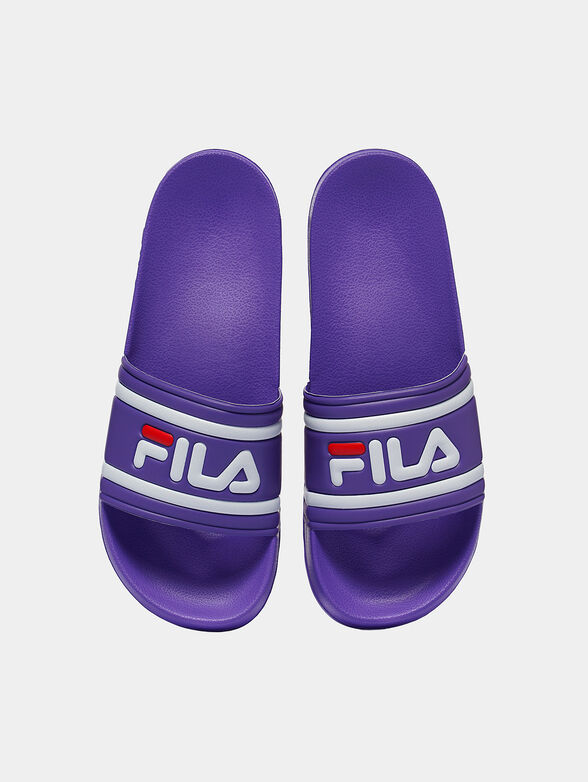 MORRO BAY Black slippers with logo - 4