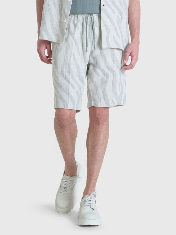 Cotton shorts with waist ties - 1