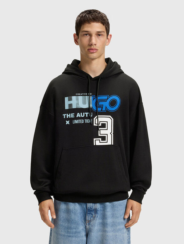 Sweatshirt with hood and print - 1