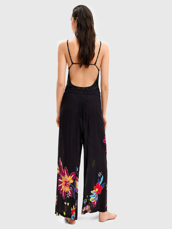 Viscose trousers with contrast print - 2