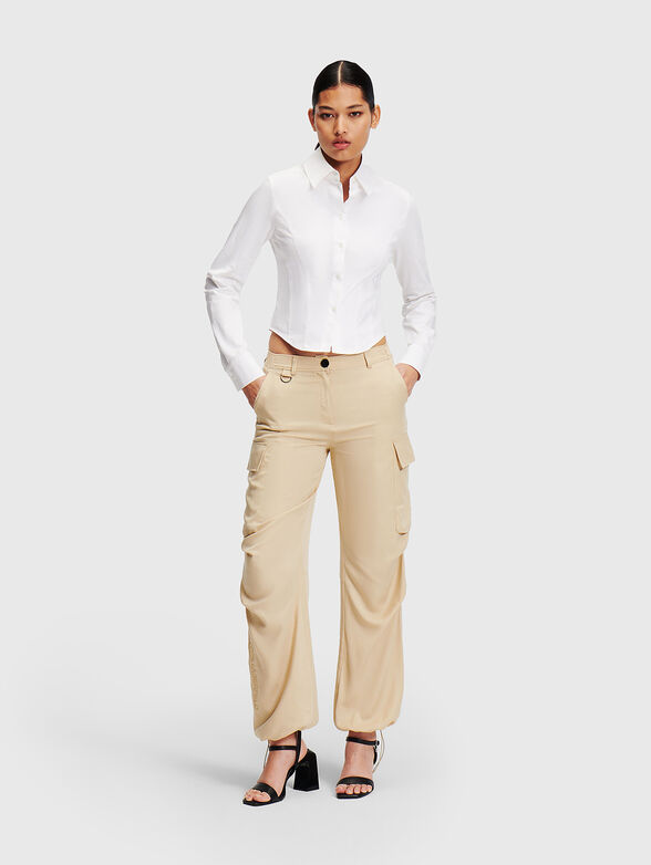 Beige cargo pants - 0
