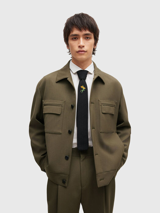 JULIANO black wool blend jacket