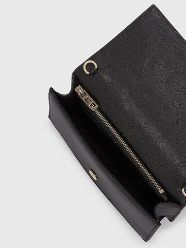 Leather crossbody bag with logo - 5