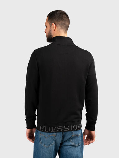 Cotton blend sweatshirt with zip - 3