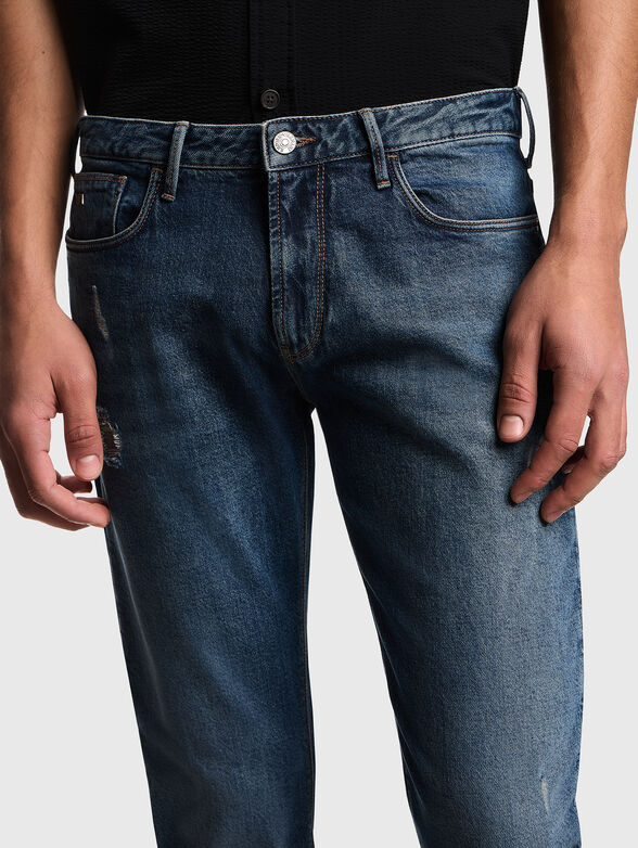 Slim fit ripped denim jeans - 3