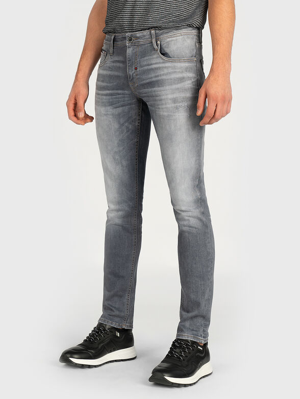 Slim fit jeans with washed effect - 1