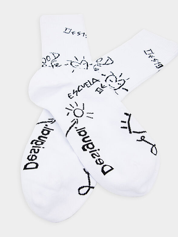 Socks with art lettering - 3