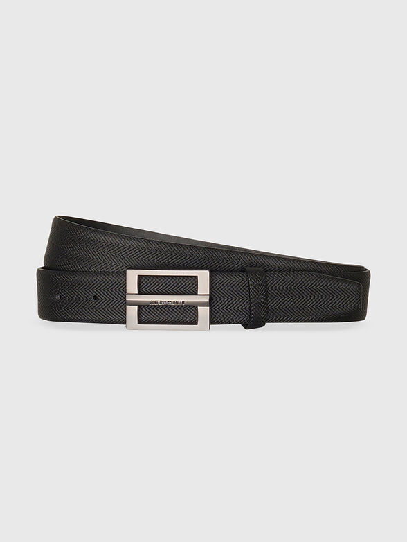 Leather belt with logo - 1