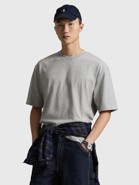 Gray cotton T-shirt - 1