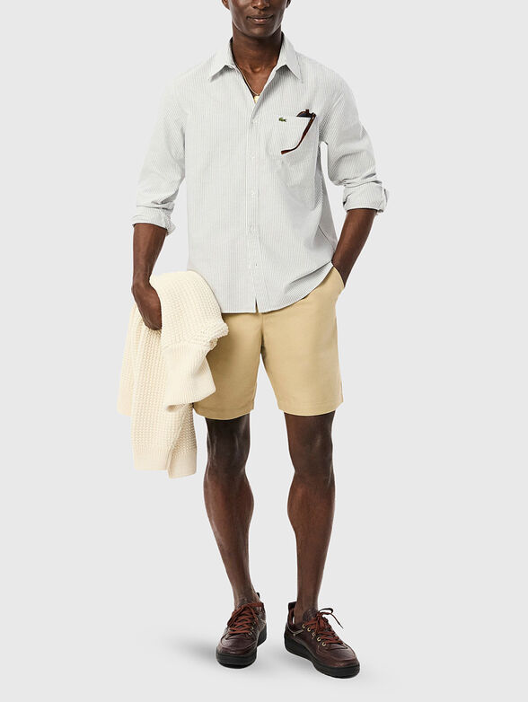 Oxford cotton shirt with logo - 2