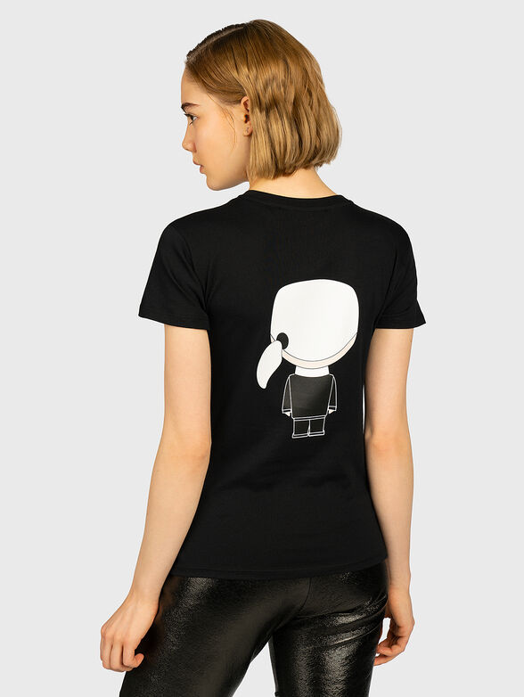 IKONIK Black T-shirt with maxi logo print - 3