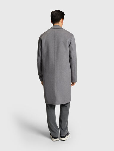Single breasted wool blend coat - 3