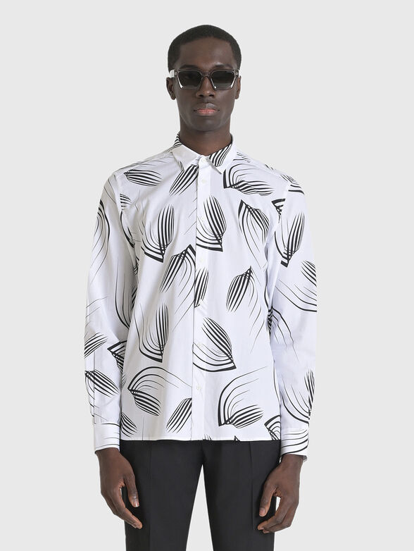 Long sleeve shirt with accent print - 0
